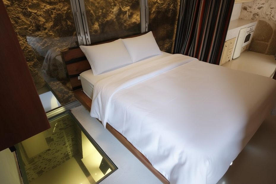 κρεββατοκάμαρα με γυαλί